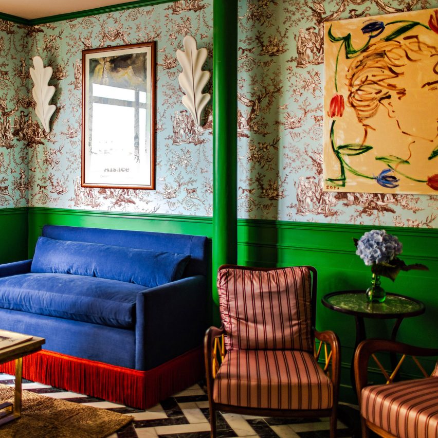 Dezeen's top hotels of 2020: Hotel Les Deux Gares by Luke Edward Hall