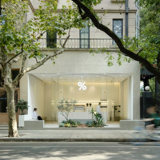 Street view of % Arabica West by BLUE Architecture studio