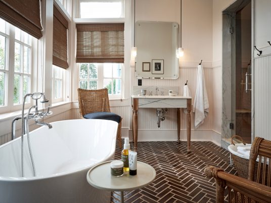 Bathrooms of The Chloe hotel in New Orleans