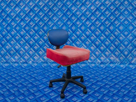 Auto Beauty Car Accessories chair from How to be at Rest installation by Christopher Benton
