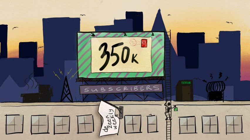 Dezeen Weekly now has 350,000 subscribers