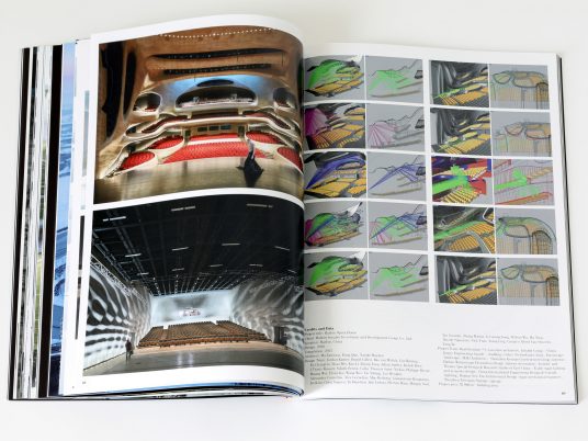 Spread from Dreamscape by a+u: Architecture and Urbanism magazine featuring Harbin Opera House