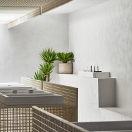 Edition X cannabis dispensary in Toronto has display counters made from industrial grating