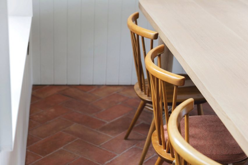 Dining chairs in Farley Farmhouse by Emil Eve Architects