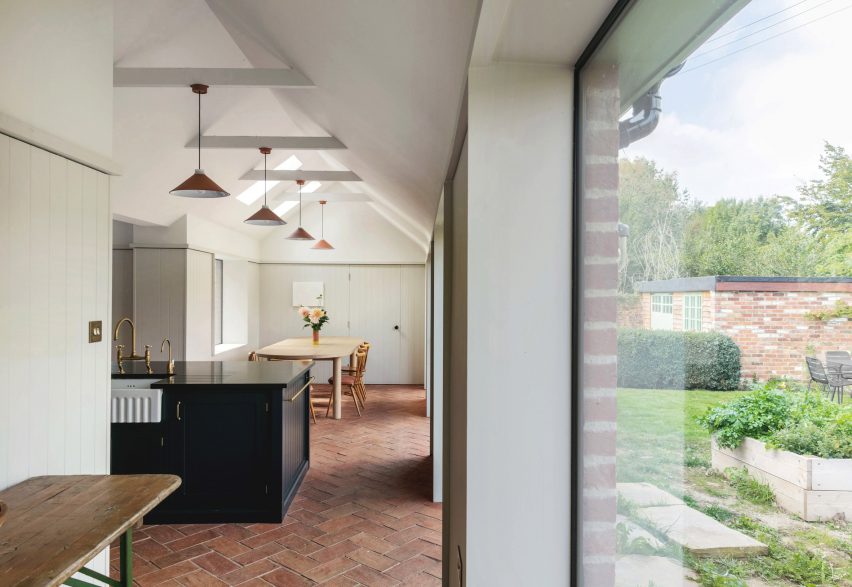 Kitchen in Farley Farmhouse by Emil Eve Architects