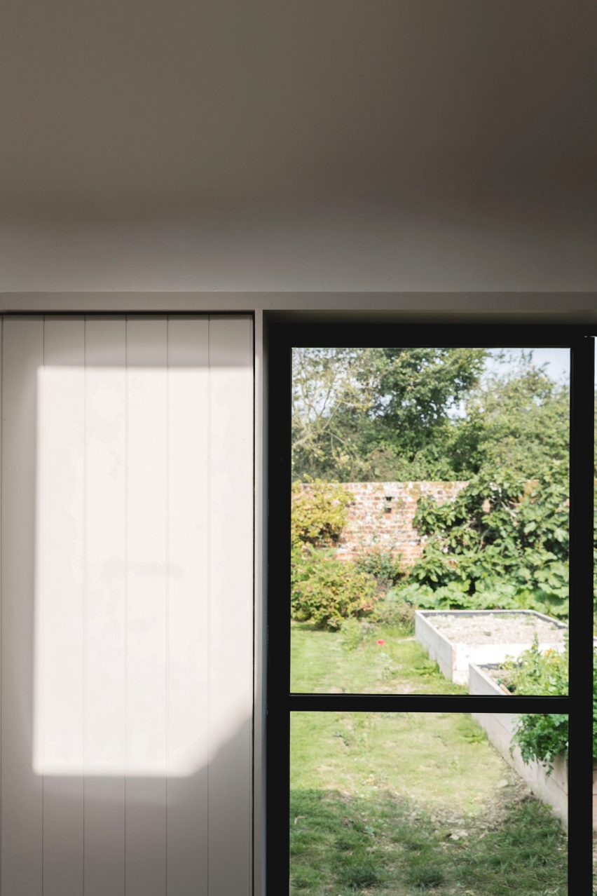 Steel-framed window in Farley Farmhouse by Emil Eve Architects