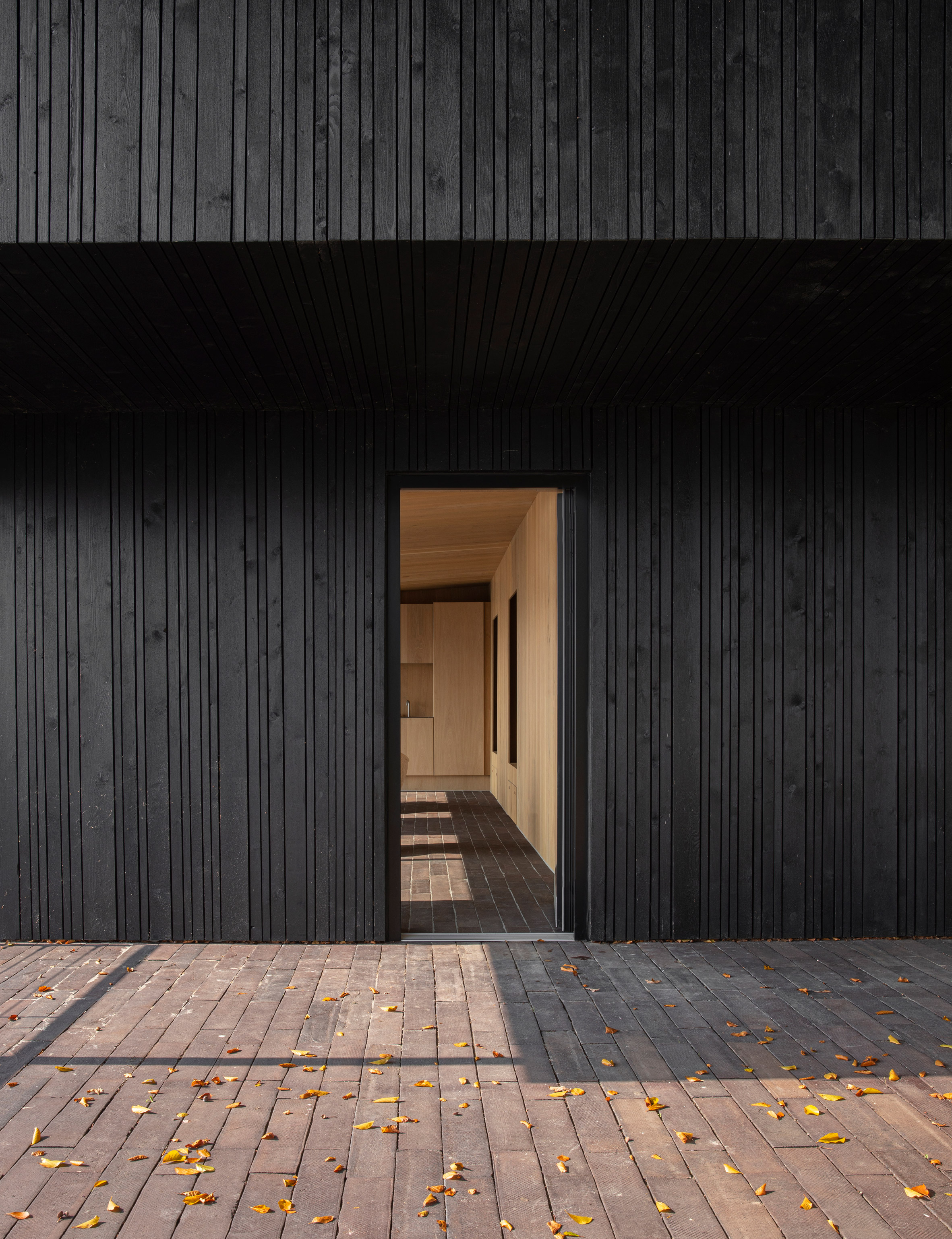 Brick flooring in Fjord Boat House