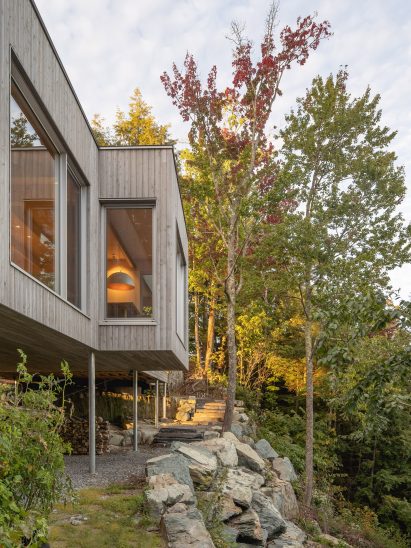 Timber store underneath Forest House I by Natalie Dionne Architecture