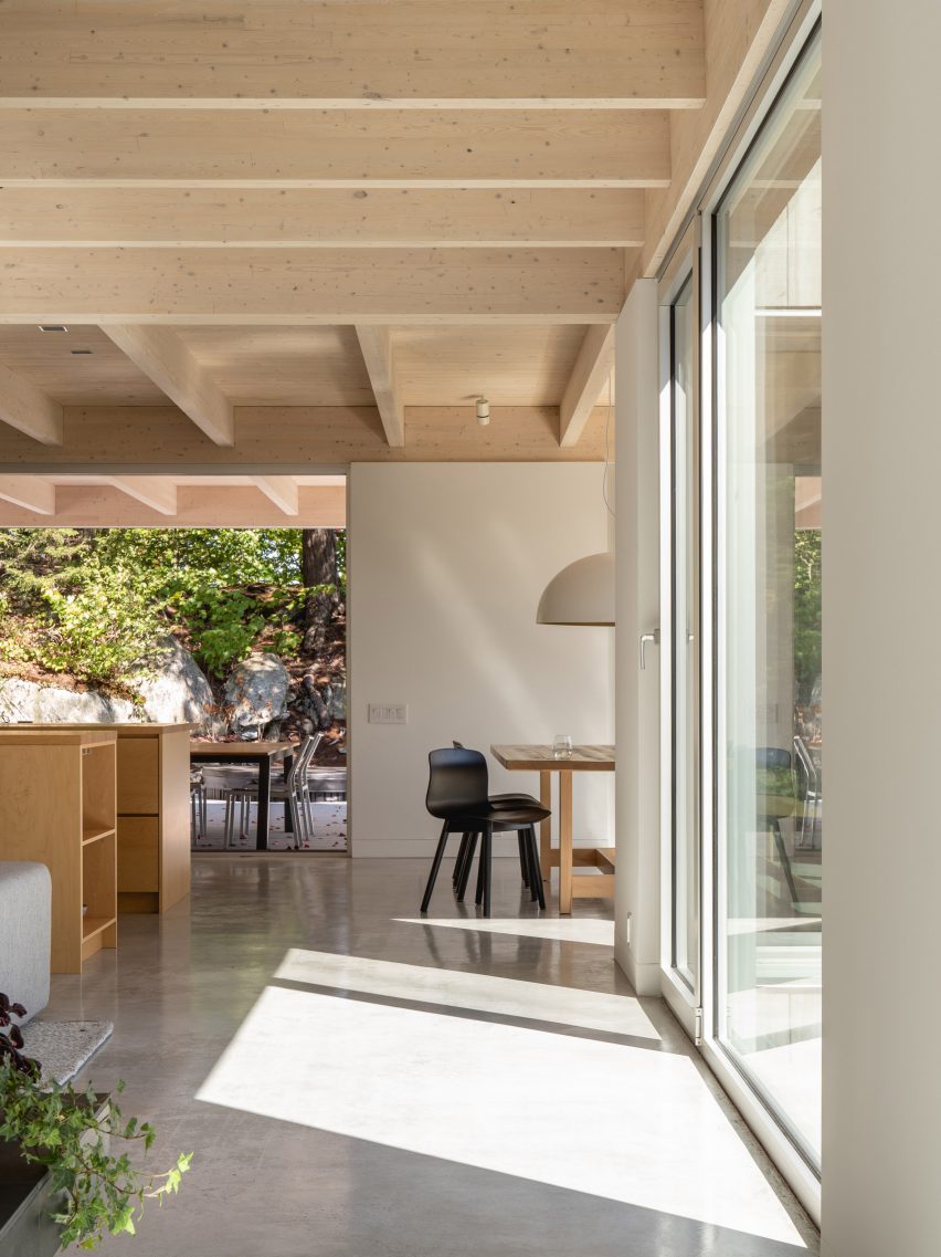 Living spaces in Forest House I by Natalie Dionne Architecture