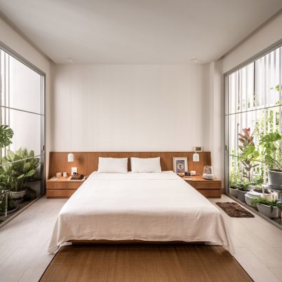 Bedroom in Forest House, Thailand, by Shma Company