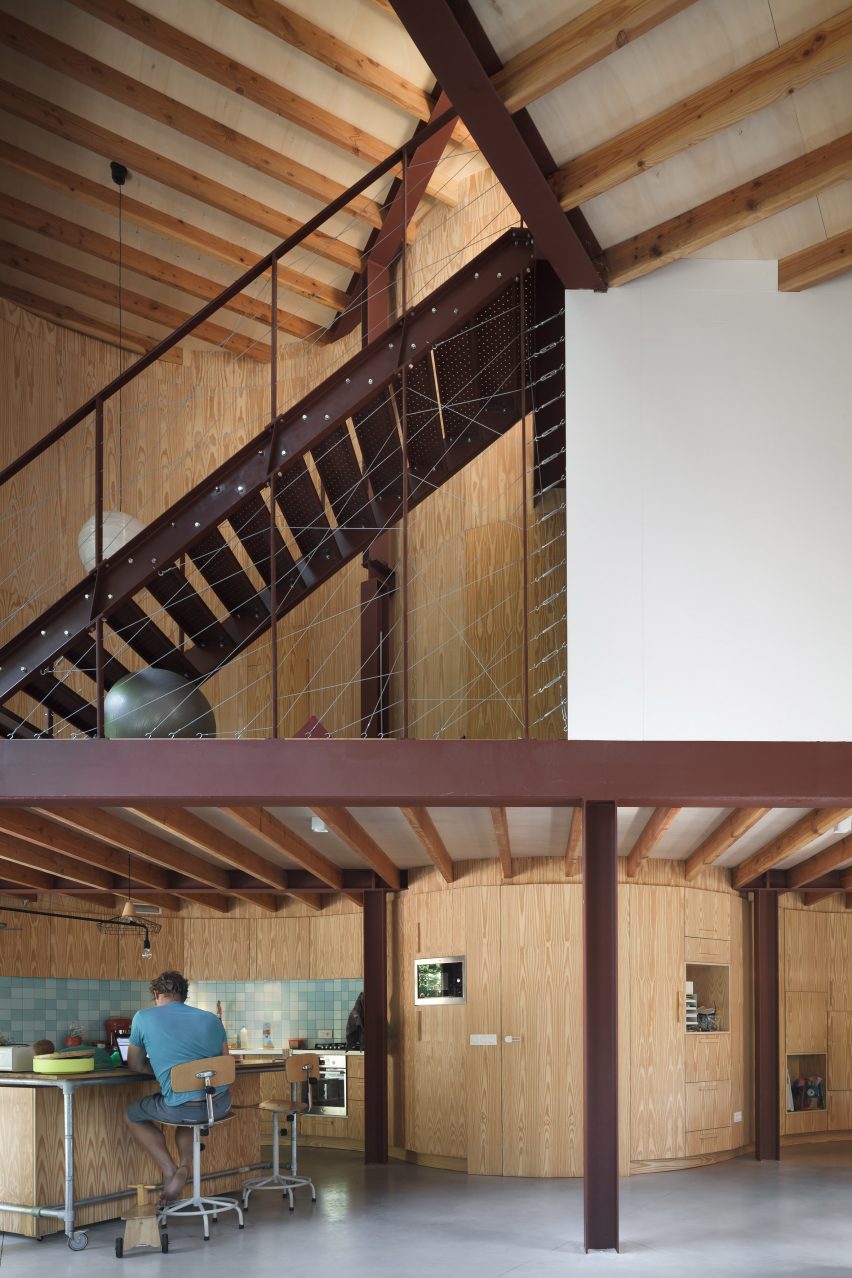 GjG House built of reclaimed bricks by BLAF Architecten in Ghent, Belgium