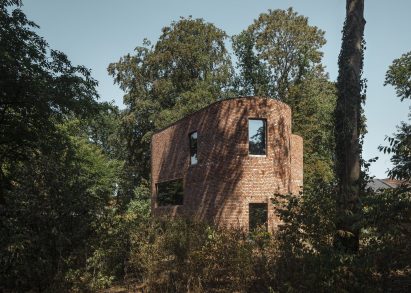 Exterior view of GjG House by BLAF Architecten in Ghent, Belgium