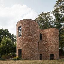GjG House built of reclaimed bricks by BLAF Architecten in Ghent, Belgium