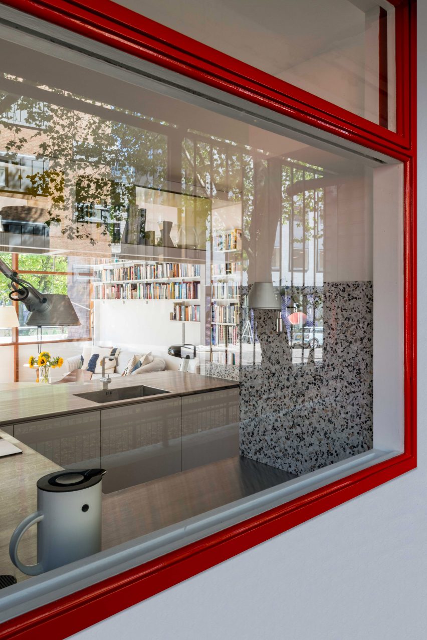 Kitchen window at Golden Lane flat by Archmongers