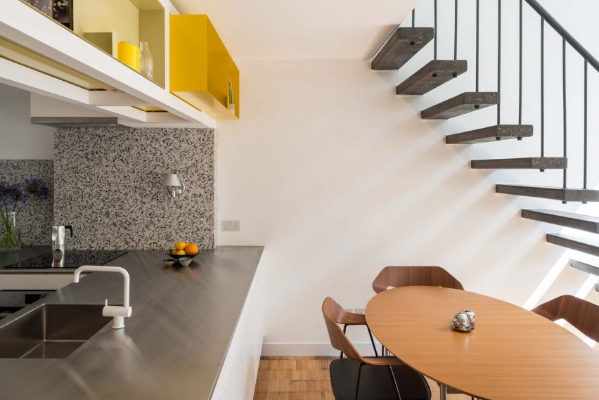 Kitchen counter in Golden Lane flat by Archmongers