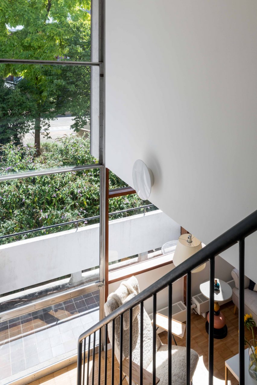 Double-height stairwell in Golden Lane flat by Archmongers