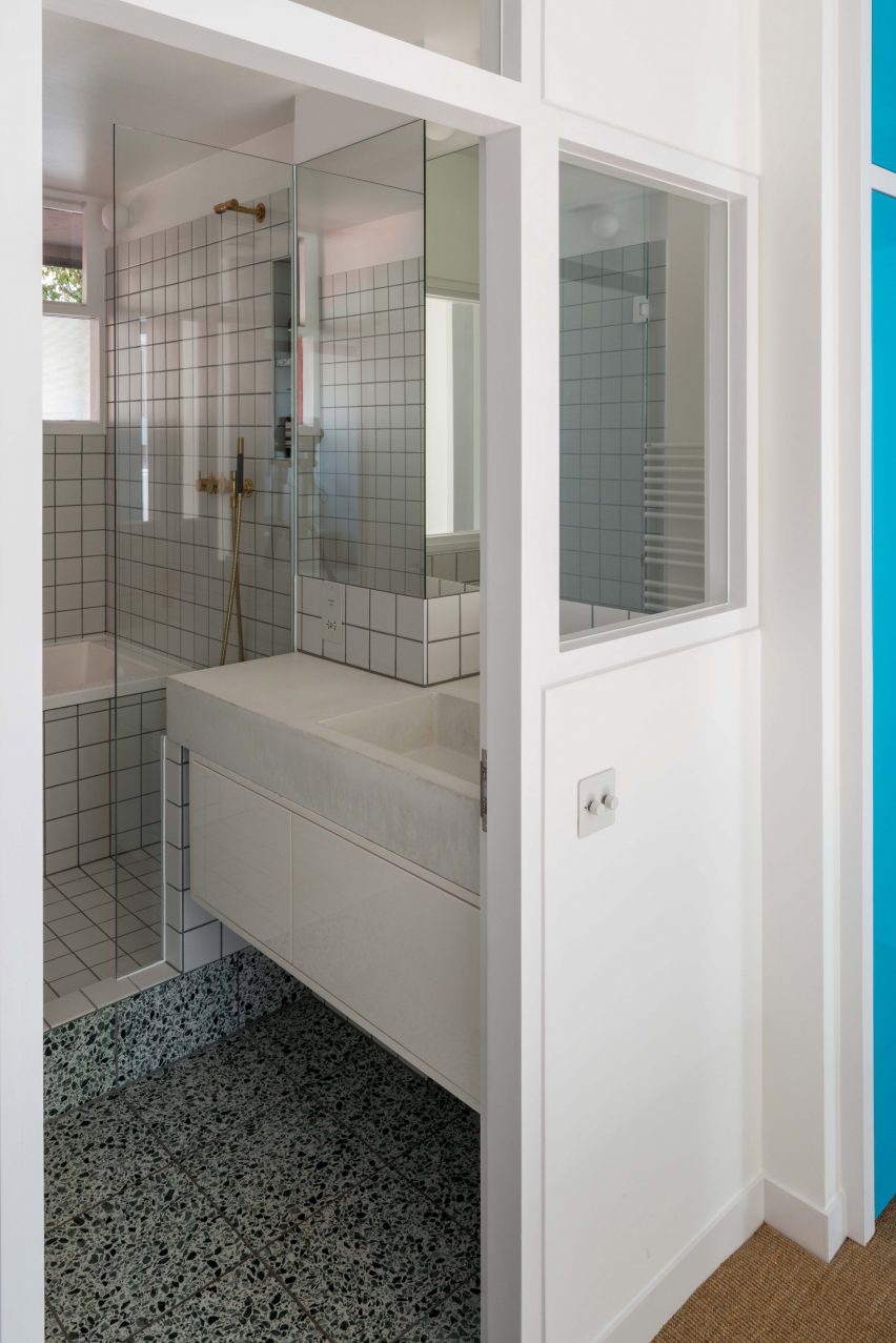 Bathroom entrance in Golden Lane flat by Archmongers