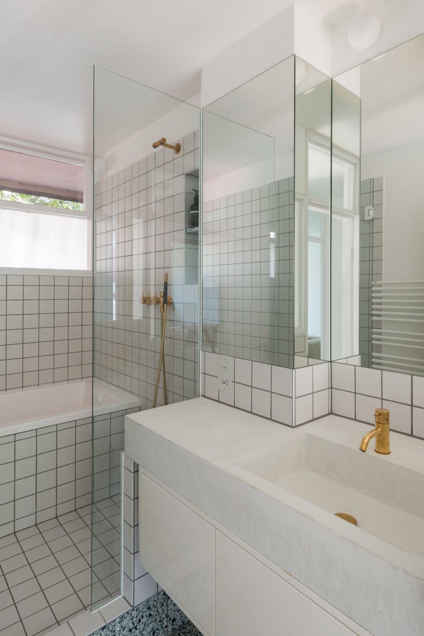 Bathroom sink in Golden Lane flat by Archmongers