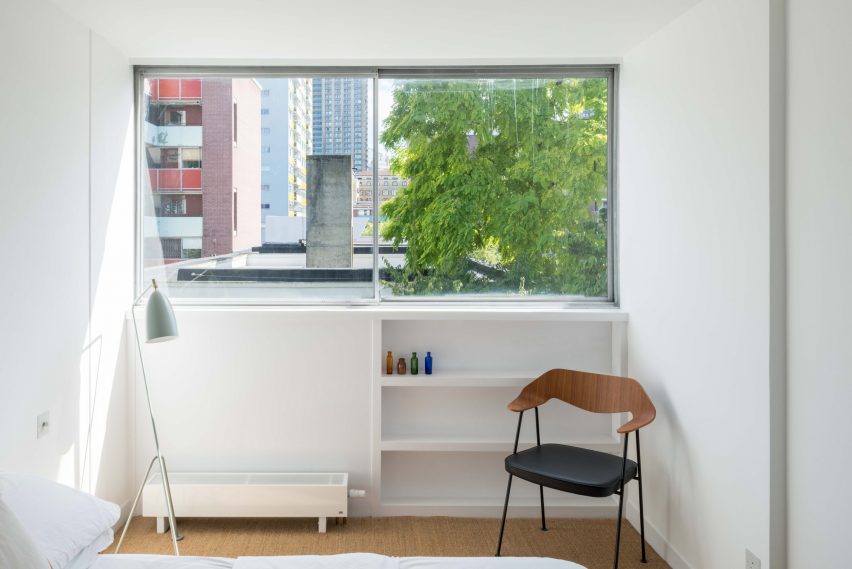 Bedroom window in Golden Lane flat by Archmongers