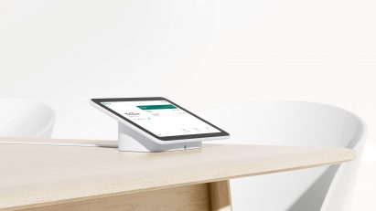 Touch-control table for the Google Meet Series One system