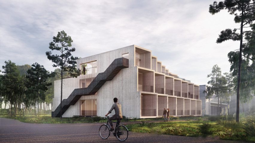 A visual of Hotel GSH that 3XN and GXN are developing in Denmark