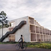 A visual of Hotel GSH that 3XN and GXN are developing in Denmark