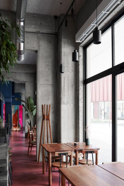 Window seats at Hija de Sanchez Cantina by OEO Studio