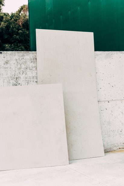 Honext's construction board material is made of cellulose fibres from waste paper