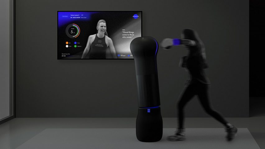 A visual of Home Cardio Bolt Boxing by Hyemin Eom and Jeong-a Seo from Hongik University