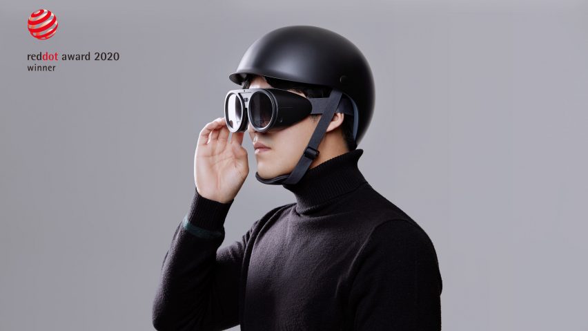 A visual of Voyager AR glasses by Seunghye Han, Soomin Son and Sieun Roh from Hongik University