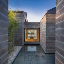 Water feature at Aptus Factory Showroom by Hooba Design Group