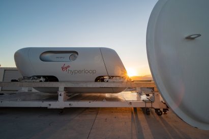 Exterior of the BIG-designed hyperloop capsule