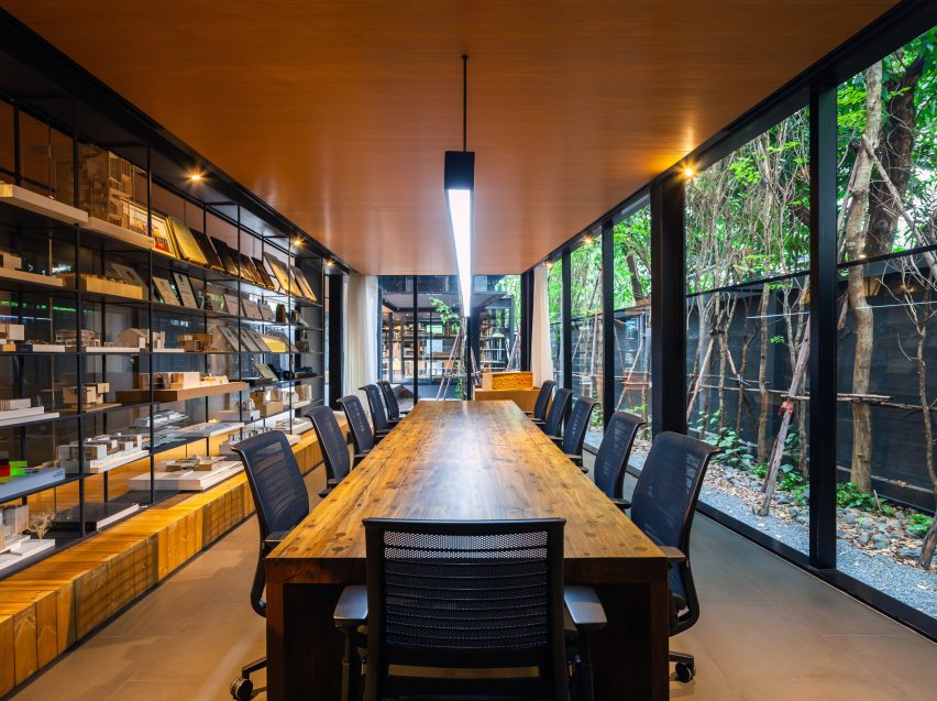 An office inside of IDIN Architects Office in Bangkok, Thailand