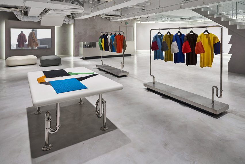 Interior of Issey Miyake Semba store in Osaka