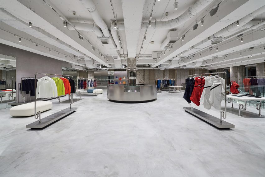 Interior of Issey Miyake Semba store in Osaka