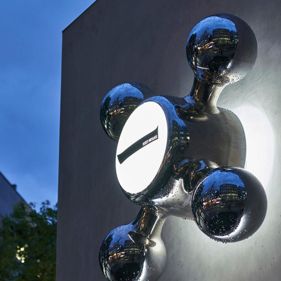 Tap-like sculpture features in Issey Miyake Semba store in Osaka
