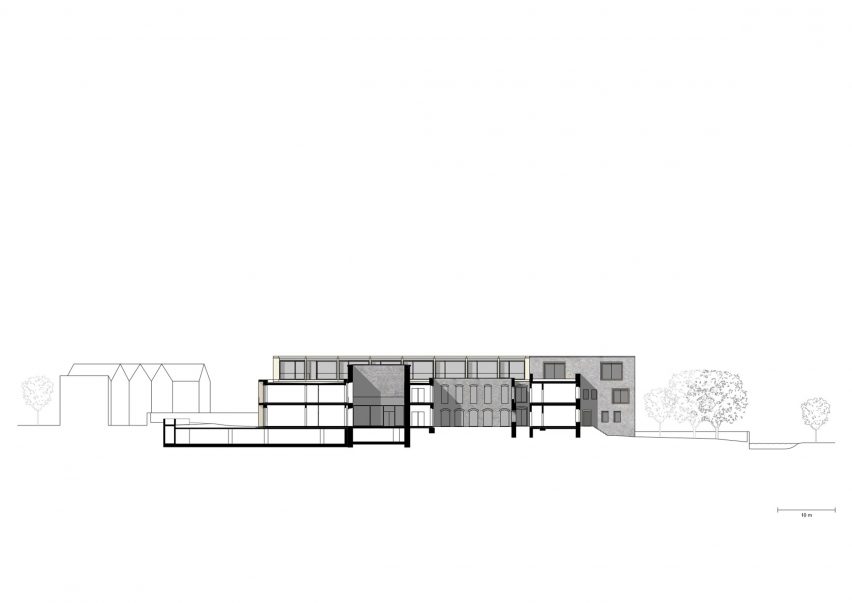 Jacoby Studios by David Chipperfield Architects section a