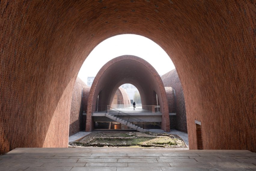 Inside of the Jingdezhen Imperial Kiln Museum by Studio Zhu-Pei