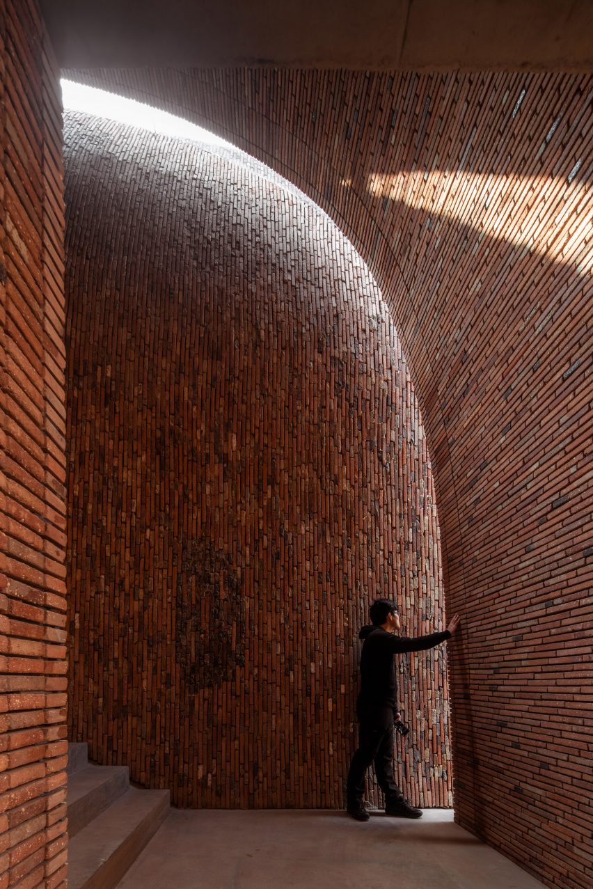 The interior of Jingdezhen Imperial Kiln Museum by Studio Zhu-Pei