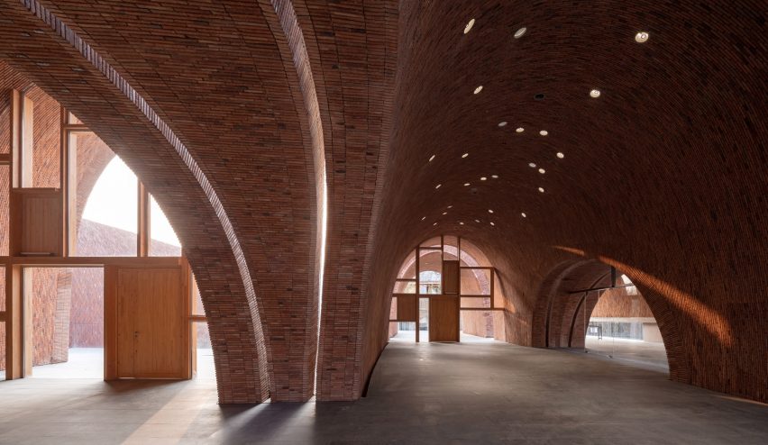 Inside of the Jingdezhen Imperial Kiln Museum by Studio Zhu-Pei