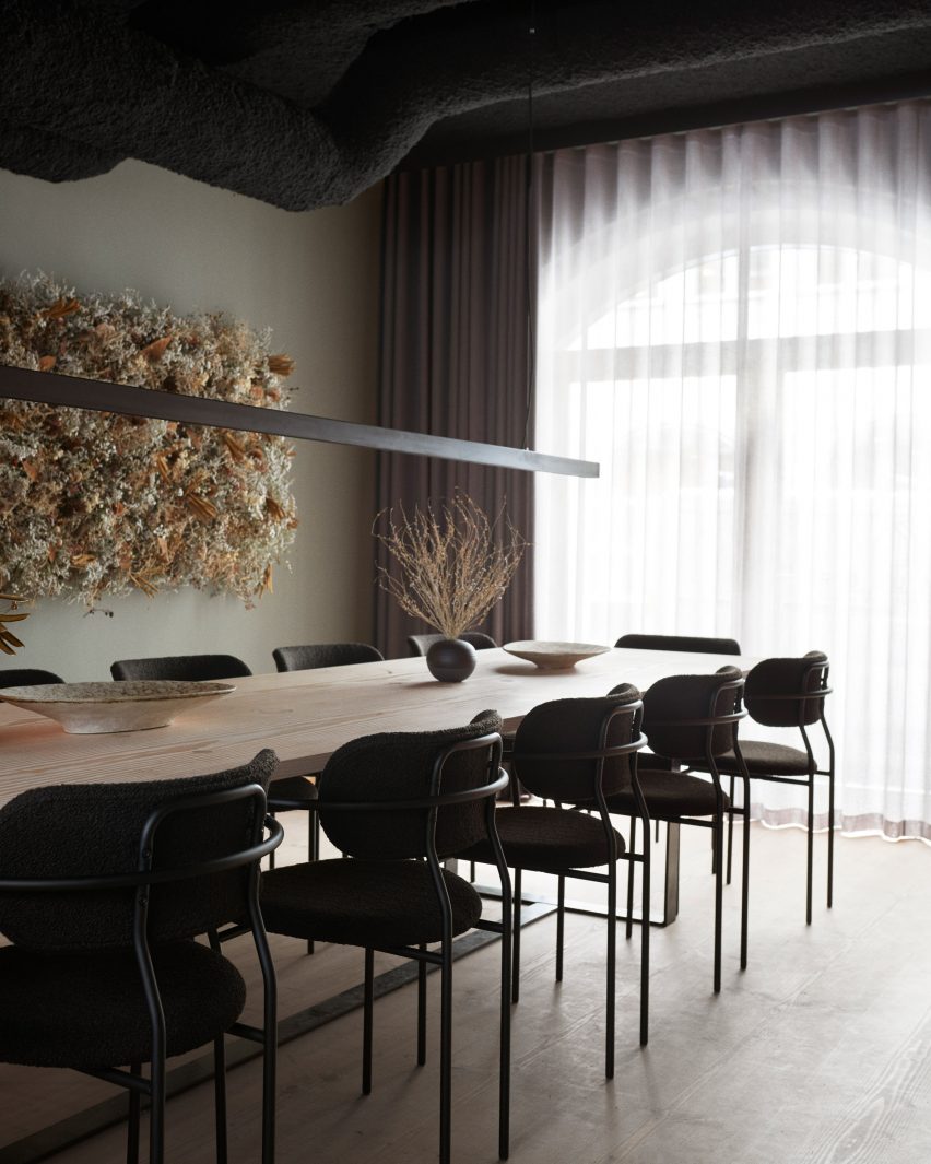 Private dining room in Kadeau Copenhagen by OEO Studio