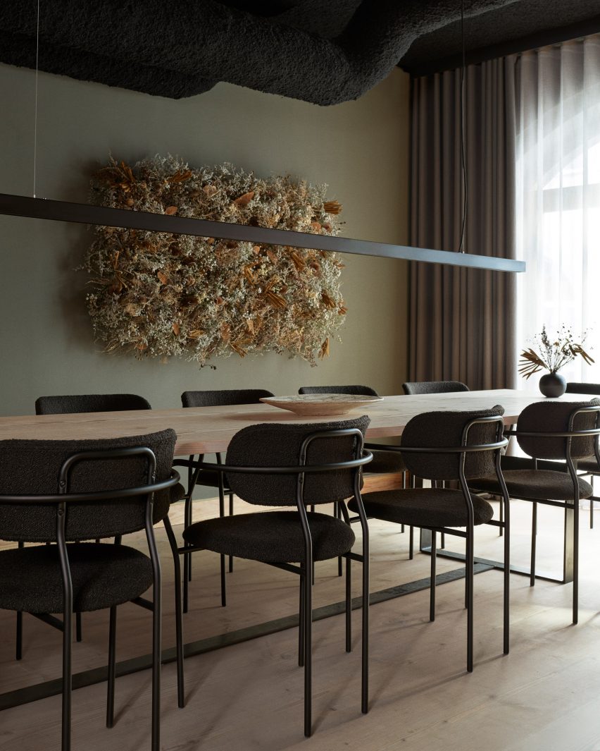 Private dining room in Kadeau Copenhagen by OEO Studio