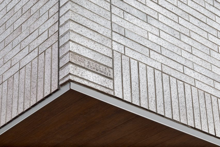 Brick cladding of King Edward Residence by Atelier Schwimmer in Montreal, Canada