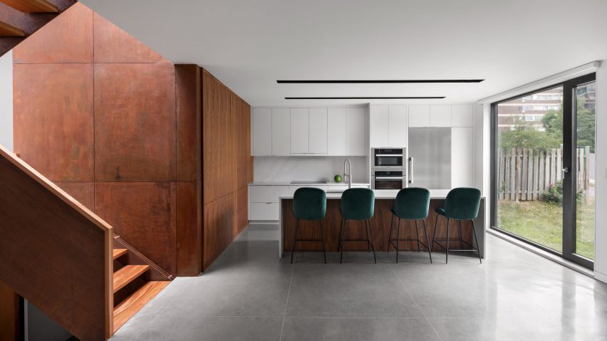 Kitchen of the King Edward Residence by Atelier Schwimmer in Montreal, Canada