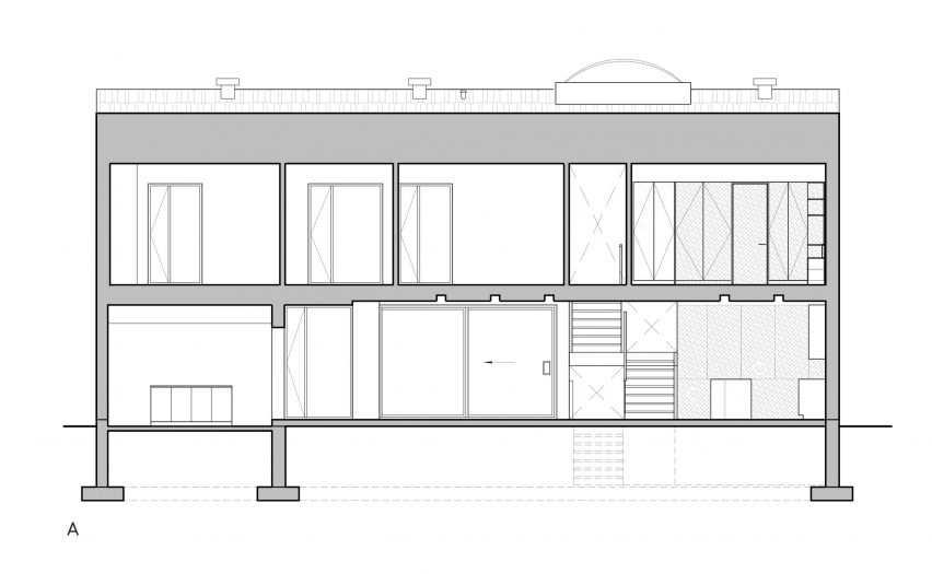 Section of King Edward Residence by Atelier Schwimmer in Montreal, Canada