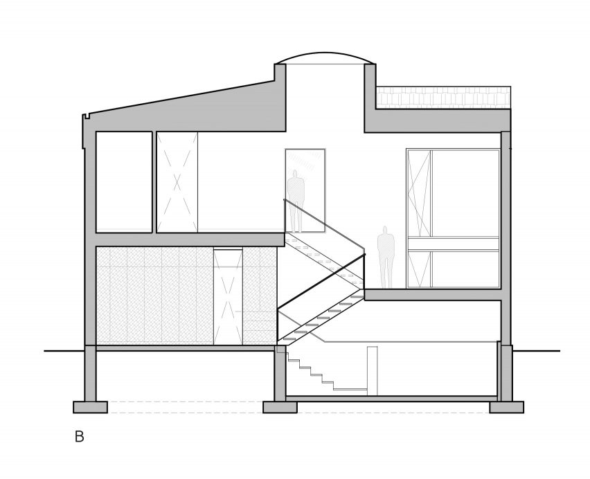 Section of King Edward Residence by Atelier Schwimmer in Montreal, Canada