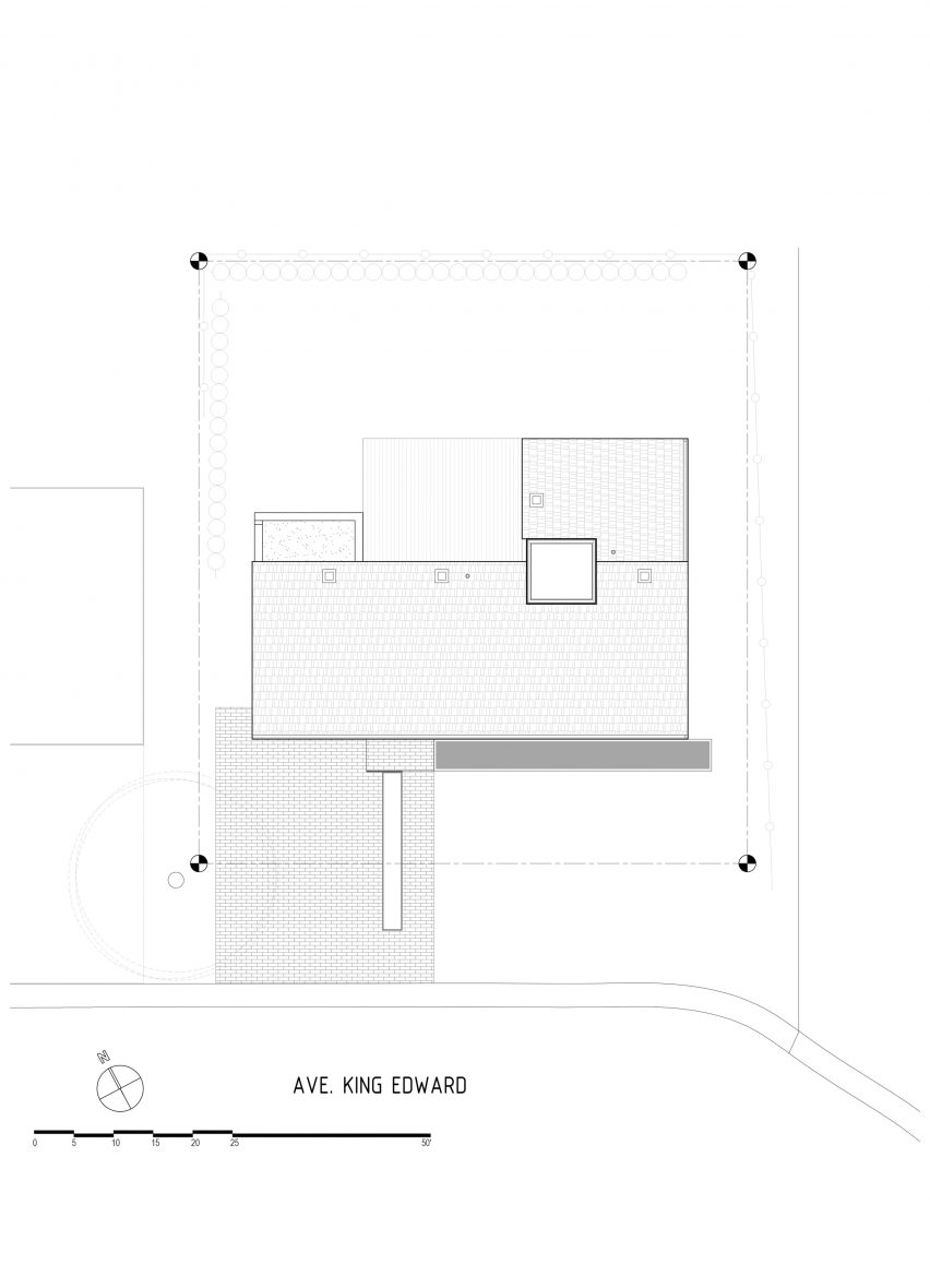 Site plan for King Edward Residence by Atelier Schwimmer in Montreal, Canada