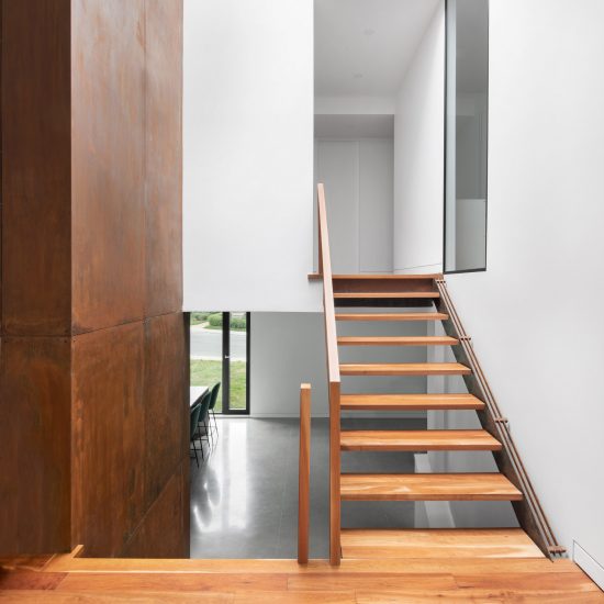 Staircase inside King Edward Residence by Atelier Schwimmer in Montreal, Canada