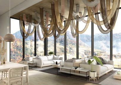Chain-link ceiling solutions by Kriskadecor