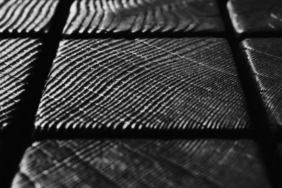 The Lin table series by Studio Shinyoo is made from blackened timber
